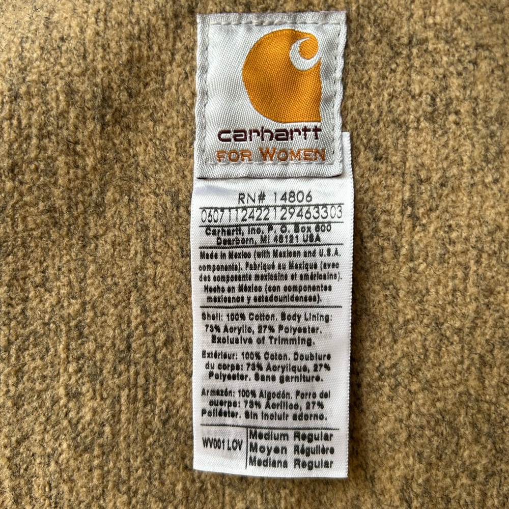 Carhartt Canvas Vest, Women Medium Army Green color - Picture 6 of 6